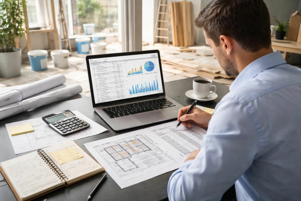 estimez facilement le budget de vos travaux de rénovation grâce à des devis détaillés et un suivi financier précis pour maîtriser vos dépenses.